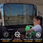 EcoNour Magnetic Car Sun Shade Side Window (2 Pack) | Rear Window Sun Shade | Blocks Harmful UV Rays | Ensures Privacy Protection | Baby Travel Accessories | Magnetic Curtain for Baby and Kids - Image 3