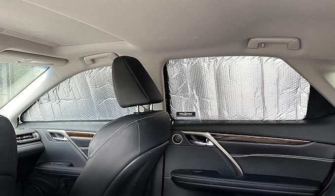 Side Window Rear Seat 2nd Row Sunshade Custom Fit for 2016 2017 2018 2019 2020 2021 2022 Lexus RX SUV, 350, 450h Base, F Sport, UV Reflector Sun Protection Accessories (2pcs) - Image 5