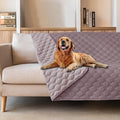 gogobunny 100% Double Sided Waterproof Dog Blanket Soft Pet Bed Cover Reversible Protect Furniture Couch Sofa Car for Puppy Large Dog Cat (Dark Sea Fog/Light Sea Fog, 82x120 Inch (Pack of 1)) by gogobunny