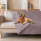 gogobunny 100% Double Sided Waterproof Dog Blanket Soft Pet Bed Cover Reversible Protect Furniture Couch Sofa Car for Puppy Large Dog Cat (Dark Sea Fog/Light Sea Fog, 82x120 Inch (Pack of 1)) by gogobunny