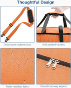 100L Travel Duffle Bag for Men, Urtala 32” Large Duffle Bag for Traveling with Shoe Compartment, Foldable Travel Duffel Bag for Men Women Waterproof & Tear Resistant (Orange, EXTRA LARGE, 100L) - Image 5