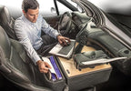 AutoExec Roadmaster Car Desk for Your Vehicle Workstation and Mobile Office, Natural with Printer Stand - Image 3