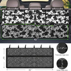 Femuar Car Trunk Organizer,Large Capacity Backseat Trunk Organizer(42"*18"),Collapsible Car Storage Bag with 8 Pocekt,SUV/MPV/Truck - Cow print - Image 3