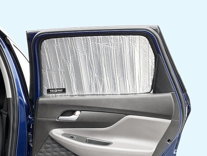Side Window Rear Seat 2nd Row Sunshade Custom Fit for 2019 2020 2021 2022 2023 Hyundai Santa Fe SUV, Plug-in Hybrid, Hybrid, UV Sun Protection Accessories (Set of 2) - Image 3