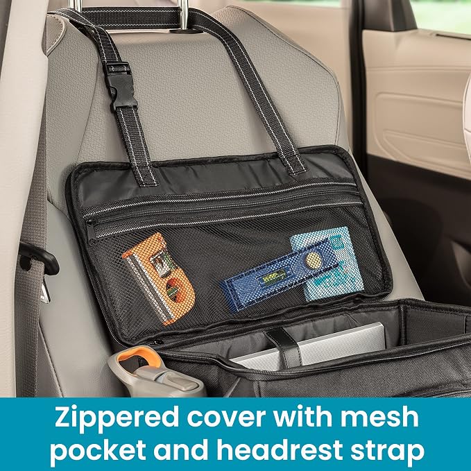 Front Seat Car Organizer, Laptop Organizer and Car and Truck File Organizer | High Road's Mobile Office Organizer with Desk Supplies Compartment, 2 Insulating Bottle Holders and Laptop Sleeve - Image 6