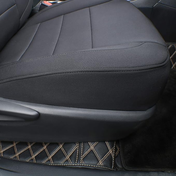 EKR Car Seat Covers for Subaru Crosstrek 2018-2023,Neoprene Full Set | Custom Fit for Subaru Crosstrek & Hybrid 2018-2023 (Rear W/ Armrest),Airbag Compatible,Easy Clean,Neoprene (Black) - Image 3