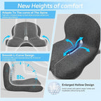 Truck Driver Seat Cushion, Memory Foam L-Shaped Ergonomic Cushion for Office Chairs, Comfort & Support for Long Sitting - Image 8