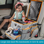 High Road Front Seat Organizer with Tray and Cup Holders | Car Office Organizer With File and Laptop Storage Compartment, Car Desk Top, Cup Holders and 8 Storage Pockets - Image 7