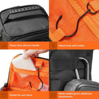 Fitdom Tactical Hanging Toiletry Bag for Men, Travel Dopp Kit Organizer | Water Resistant 1680D Fabric with MOLLE Webbing, Hanging Hook & 4 Compartments for Shaving, Grooming, Gym & Camping Gear - Image 4