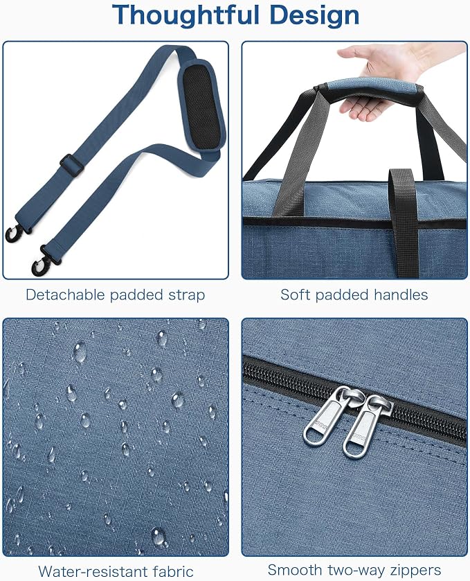 100L Travel Duffle Bag for Men, Urtala 32” Large Duffle Bag for Traveling with Shoe Compartment, Foldable Travel Duffel Bag for Men Women Waterproof & Tear Resistant (Dark Blue, EXTRA LARGE, 100L) - Image 5