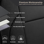 GIANT PANDA Neoprene Seat Covers for Jeep Wrangler JK 4-Door (2011-2012), Neoprene UV&Waterproof, Foam Padded, Front & Rear Seat Covers(Black) - Image 5