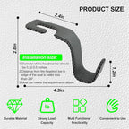 Car Seat Headrest Hook Heavy Duty 55lb Metal Hanger with Leather for Bags | Universal Vehicle Seat Back Organizer, Ergonomic Design, Hang Groceries Handbag Backpack Water Bottle, 2 Pack Gray - Image 6