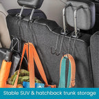 High Road Metal Car Hooks for Large Purse Straps and Heavy Bags | Set of 4 Car Headrest Hooks Fit All Sized Metal Posts - Secure Cushioned Attachment Won't Slip Off or Rattle - Image 4