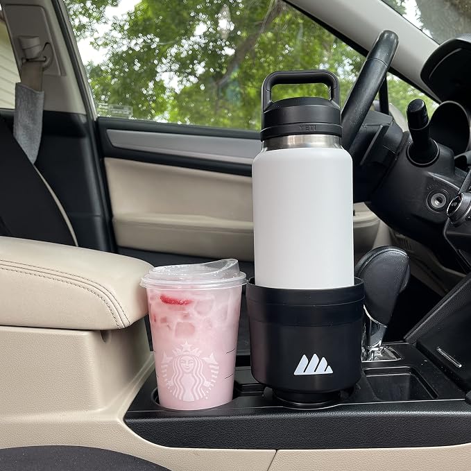 Integral Car Cup Holder Expander for Hydro Flask & Large Water Bottles | Adjustable base with rubber tabs holds most 32-40oz water bottles, Hydro Flask, Nalgene & oversized cups - Image 2