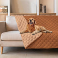 gogobunny 100% Double-Sided Waterproof Dog Bed Cover Pet Blanket Sofa Couch Furniture Protector for Puppy Large Dog Cat, Reversible (52x82 Inch (Pack of 1), Dark Pumpkin/Light Pumpkin) by gogobunny