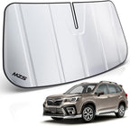 MZS Windshield Sun Shade Compatible with Forester 2019-2025 | 6-Layer Heat Insulation, 99% UV Blocking, Keeps Interior Cool, Full Coverage Visor, Foldable Car Window Sunshade, Storage Bag by MZS