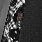 CAR PASS Cow Diamond Leather Bling Car Seat Covers Universal, Faux Shining Rhinestones Two Front only, Fit 95% Automotive Glitter Crystal Sparkle Strips for Cute Women Girl, 2PCS Cow Silver Diamond - Image 4