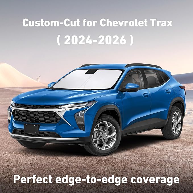 EcoNour Windshield Sunshade Compatible for Chevrolet Trax 2024 2025 2026 | Sun Visor for Front Windshield & Window Sun Shade Cover, UV Heat Blocker & Protector, Car Accessories - Image 2