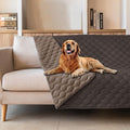 gogobunny 100% Double Sided Waterproof Dog Blanket Soft Pet Bed Cover Reversible Protect Furniture Couch Sofa Car for Puppy Large Dog Cat (Dark Coffee/Light Coffee, 52x82 Inch (Pack of 1)) by gogobunny