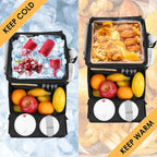 Car organizer for kids ，Backseat Organizer for Kids and Passenger Seat Organizer for Adults ，Car Seat Cooler and Warmer with Cup Holders and Convertible Tray Lid(Black) - Image 5