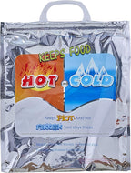 Superio Hot and Cold Insulated Bags for Food Delivery, Grocery Shopping Bags, Food Storage for Hot and Frozen Food for Travel, Disposable Cooler Bag, Reinforced Thermal Lunch Bag (1, 12"x13.5") by Superio
