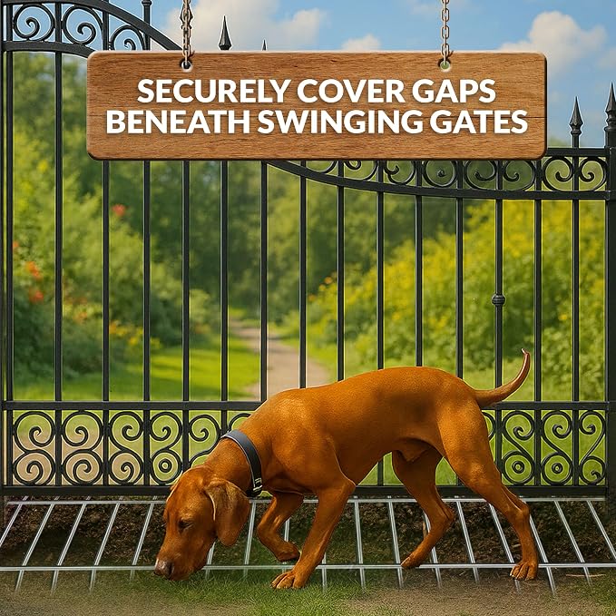 Dig Defence Original Gate Plate, 2 Pack with 2 Sm/Md Animal Barrier | Made in USA, Ideal Gift for Pet Lovers, Dog Digging Deterrent, Underground Gap Filler for Dogs or Rabbits - Image 8