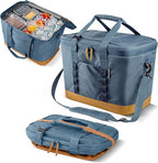 CleverMade Pacifica Collapsible Cooler Bag, Large Travel Cooler, Ocean | Keep Drinks Cold and Pack Light | A Reinforced Base, Storage Pocket, Bottle Opener, and Shoulder Strap Add Outdoor Utility by CleverMade