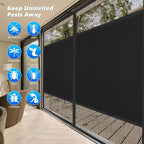 Magnetic Screen Door 72"x80" Blackout – Privacy Protection, Powerful Magnets, Heavy Duty Thicker 265g/㎡ Mesh, Easy Install, Self-Sealing, Pet Tested, Tie Backs, Screen Door Mesh - Image 7