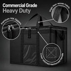 PRO Large Insulated Food Delivery Bag (3XL, Black, 2 Pack) | Thermal bag, For cold & hot food, Water-resistant, Portable cooler, Soft sided catering tote, Grocery bag with zippered top - Image 7