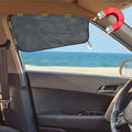 EcoNour Car Driver Front Window Sun Shade | Magnetic Window Curtain | Protects from Harmful Sun Rays for Drivers | Side Window Screen Sunshade for Cars Prevents Sun Damage | Black (1-Piece) by EcoNour