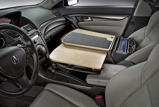 AutoExec GripMaster Car Desk for Your Vehicle Workstation and Mobile Office, Natural Birch - Image 3
