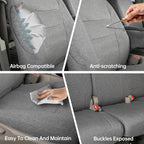 Sienna Car Seat Covers Custom Fit for 2011-2020 Toyota Sienna SE,LE,XLE,SE Premium,XLE Premium,8-Seater,Full Coverage,Airbag Compatible Polyester Auto Seat Protector (Full Set,Gray) - Image 5