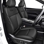 TTX LIGHTING Custom Fit Seat Covers for Hyundai Tucson 2022 2023 2024 Hybrid -Faux Leather Full Set Compatible Airbag Car Seat Protector Black（Just for Hybrid ONLY by TTXLIGHTING%C2%AE