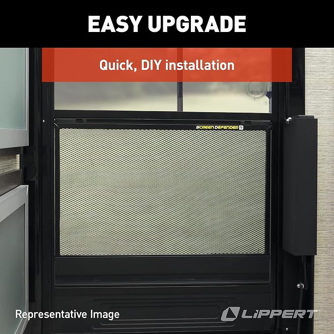 Lippert 859792 Screen Defender RV Entry Door Screen Protector, 26-inch Door (22.5" Screen Kit) , Black | For Lippert Entry Doors Only, Locks into Existing Channels, DIY Installation, Fits Travel Trailers, 5th Wheels and Motorhomes - Image 6