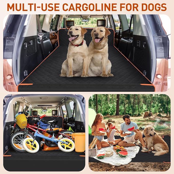 Cargo Liner for Pet, Water Proof Non Slip Durable Dog Cargo Cover Mat Universal for Cars Minivan with Bumper Flap Protector Black - Image 6