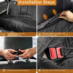 Dog Car Seat Cover for Back Seat for Dodge RAM 1500 2500 2000-2025 2026 | for RAM 4 Door Quad Cab Crew Cab Mega Cab Accessories Truck Pet Bench Backseat Rear Seat Covers Protector Waterproof Black - Image 7