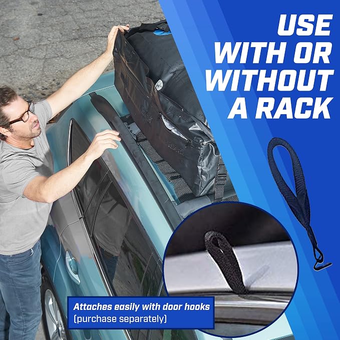 Rooftop Cargo Carrier, PI Store Waterproof Car Roof Bag with Protective Mat, Extra 16 Cubic Foot Storage Carriers for All Cars with/Without Roof Racks, Gift for Men - Image 6