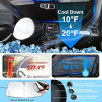 3PCS Car Window Shades Front Windshield Sun Shade Foldable Window Shade Custom Fit for 2013-2023 Che-vrolet Che-vy Trax Car Shades for Front Windows Anti-UV Rays Block Heat - Image 2