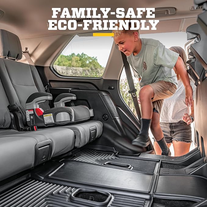 Husky Liners Weatherbeater Floor Mats | Fits 2010-2012 Toyota 4Runner, 2010-2013 Lexus GX460 | Front & 2nd Row, 3-pc Black - 98571 - Image 6