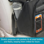 Front Seat Car Organizer, Laptop Organizer and Car and Truck File Organizer | High Road's Mobile Office Organizer with Desk Supplies Compartment, 2 Insulating Bottle Holders and Laptop Sleeve - Image 4