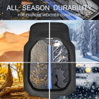 CAR PASS Tire Tread DeepDish Rubber Floor Mats for car Heavy Duty car mats All Weather, Universal XL~M Trim to Fit for Truck SUV Vehicle Automotive, Waterproof car mats 3 Piece(Blue Black) - Image 3