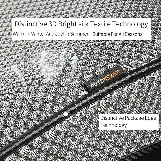 Auto Newer Breathable Universal Four Seasons Car Seat Covers，Luxury Car Seat Cushion ，Protectors for Front Seat Bottoms,Compatible with 95% Vehicles， Fit for Cars Truck SUV Sedan (Grey,1PC) - Image 2