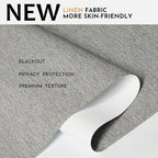 Persilux Blackout Roller Shades for Window Blinds,Cordless,Linen Fabric,Thermal Insulated Fabric UV Protection Shades for Home,Office,Bedroom,Door,Blackout-Grey,17" W X 64" H - Image 2