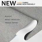 Persilux Blackout Roller Shades for Indoor Window Blinds,Cordless,Linen Fabric,Thermal Insulated Fabric UV Protection Shades for Home,Office,Bedroom,Door,Blackout-Grey,Custom Size - Image 2