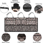 Femuar Car Trunk Organizer,Large Capacity Backseat Trunk Organizer(42"*18"),Collapsible Car Storage Bag with 8 Pocekt,Car Organizer for SUV/MPV/Truck - Leopard print - Image 4