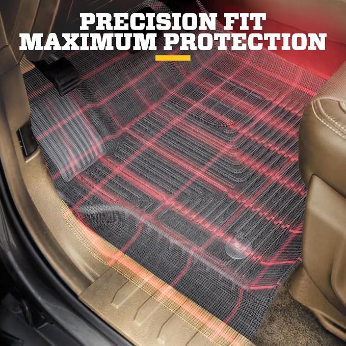 Husky Liners Weatherbeater Floor Mats | Fits 2010-2012 Toyota 4Runner, 2010-2013 Lexus GX460 | Front & 2nd Row, 3-pc Black - 98571 - Image 7