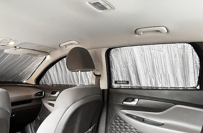 Side Window Rear Seat 2nd Row Sunshade Custom Fit for 2019 2020 2021 2022 2023 Hyundai Santa Fe SUV, Plug-in Hybrid, Hybrid, UV Sun Protection Accessories (Set of 2) - Image 5