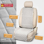 IVICY Faux Suede Front Car Seat Cover, Seat Protector, 1 Unit, Light Gray | Non-Slip Bucket Sear Cover for Most Cars, SUVs, Vans & Trucks – Machine Washable, Side-Airbag Friendly - Image 3