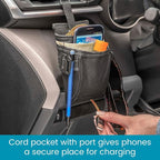 DriverPockets Car Vent Organizer - Hanging Phone Holder and Car Pen Holder | High Road Car Pouch Organizer Keeps Phones, Pens, Cords and Sanitizer on the Dashboard Within Easy Reach - Image 3