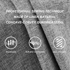 BOPUOVRE Linen Front Car Seat Covers Breathable Fabric | Car Seat Protector Universal Fit Cars Vans SUVs Trucks 2 Units Gray - Image 5